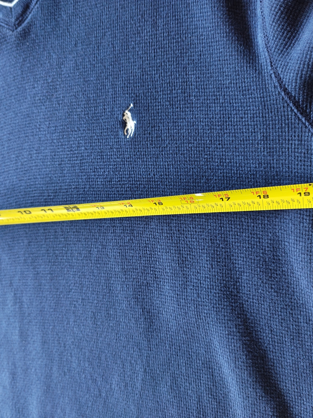 Polo by Ralph Lauren Men's Navy V-Neck Sweater - Picture 6 of 9